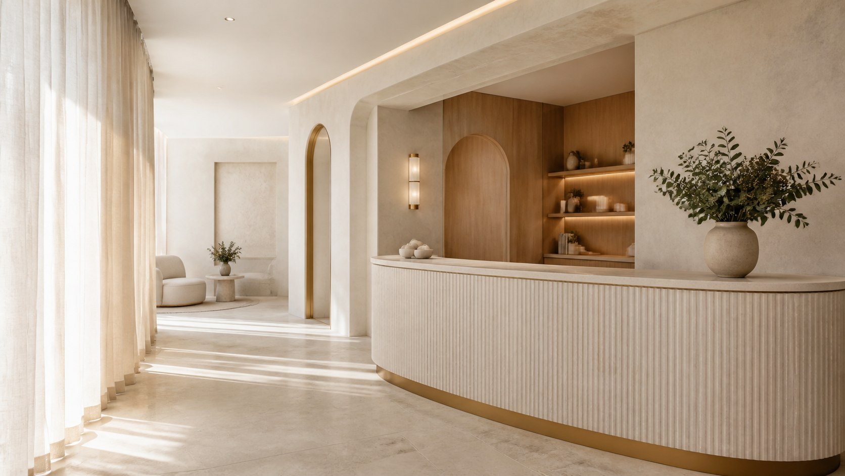 Contemporary clinic interior illustration